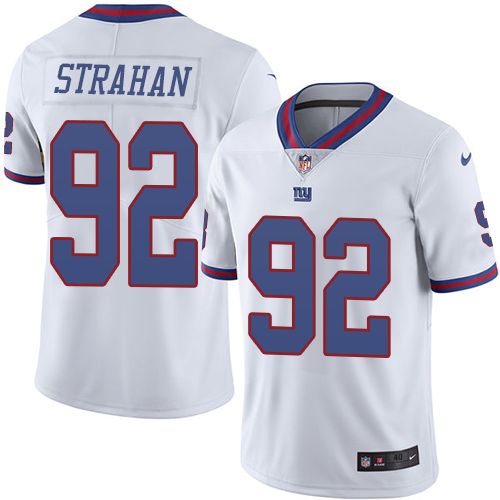 Men New York Giants #92 Michael Strahan Nike White Color Rush Limited NFL Jersey->new york giants->NFL Jersey